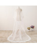 Ivory Lace Edge Cathedral Wedding Veil Classic Bridal Veil